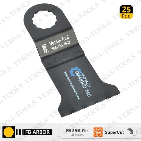 Versa Tool 45mm Bi-Metal Multi-Tool Saw Blades, Fits Fein Supercut Oscillating Tools, PK 25 FB25B